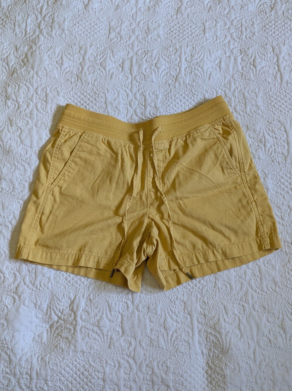 Orvis Yellow Drawstring Athletic Shorts